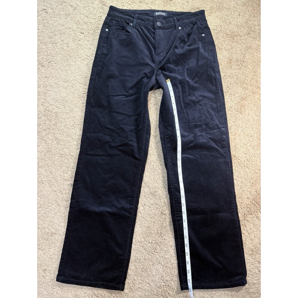 David Bitton Buffalo Nyla Corduroy Pants Women 6/28 Straight Leg Stretch Black - Picture 8 of 9